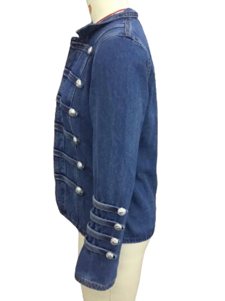 Vintage Button Denim Jacket for Women