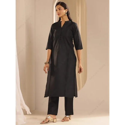 Women's Black Jacquard 3-PCS Suit