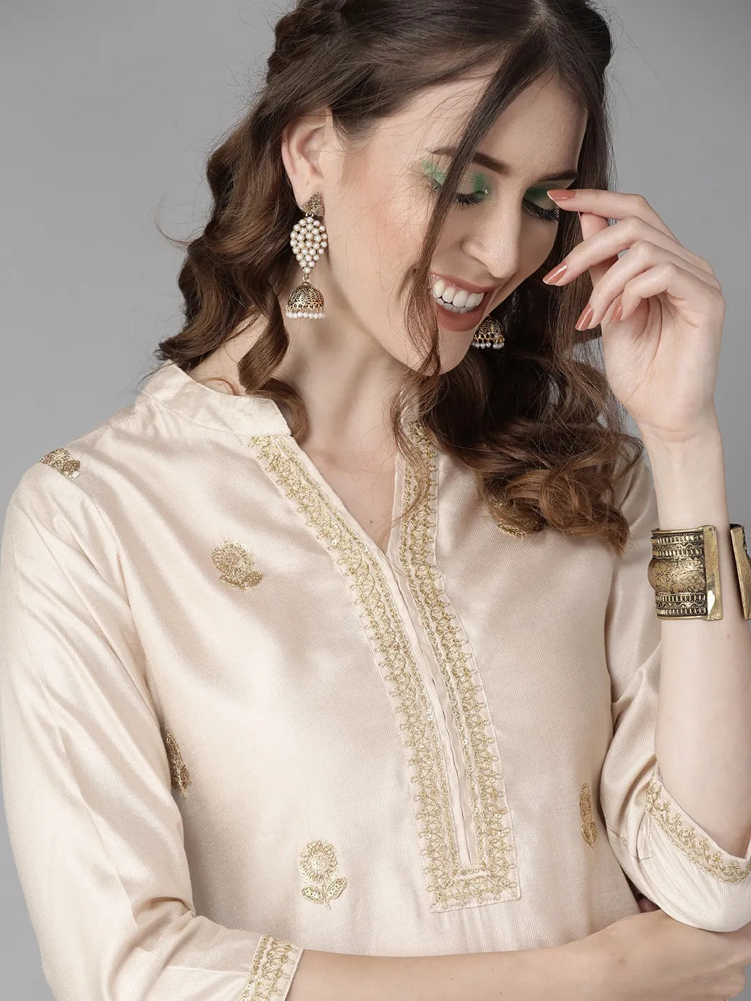 women's silk cotton 3-piece Suit