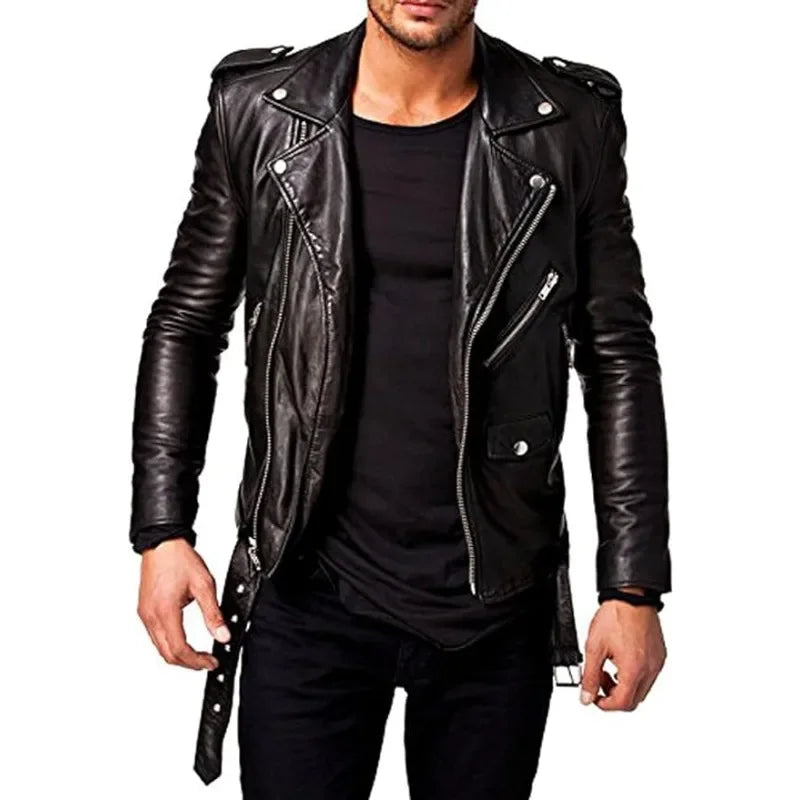 Imitation Lambskin Leather Jacket