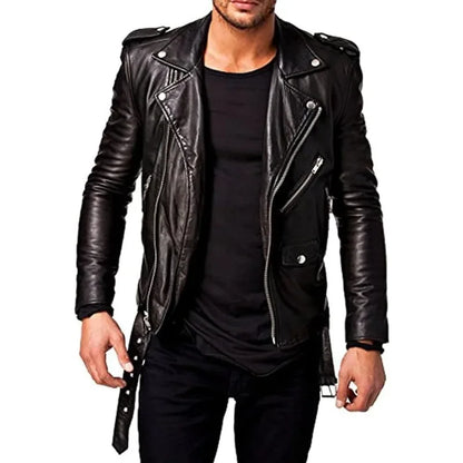 Imitation Lambskin Leather Jacket