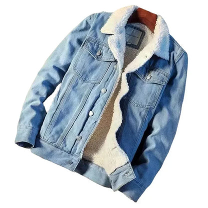 Winter Fleece-lined Denim Jacket