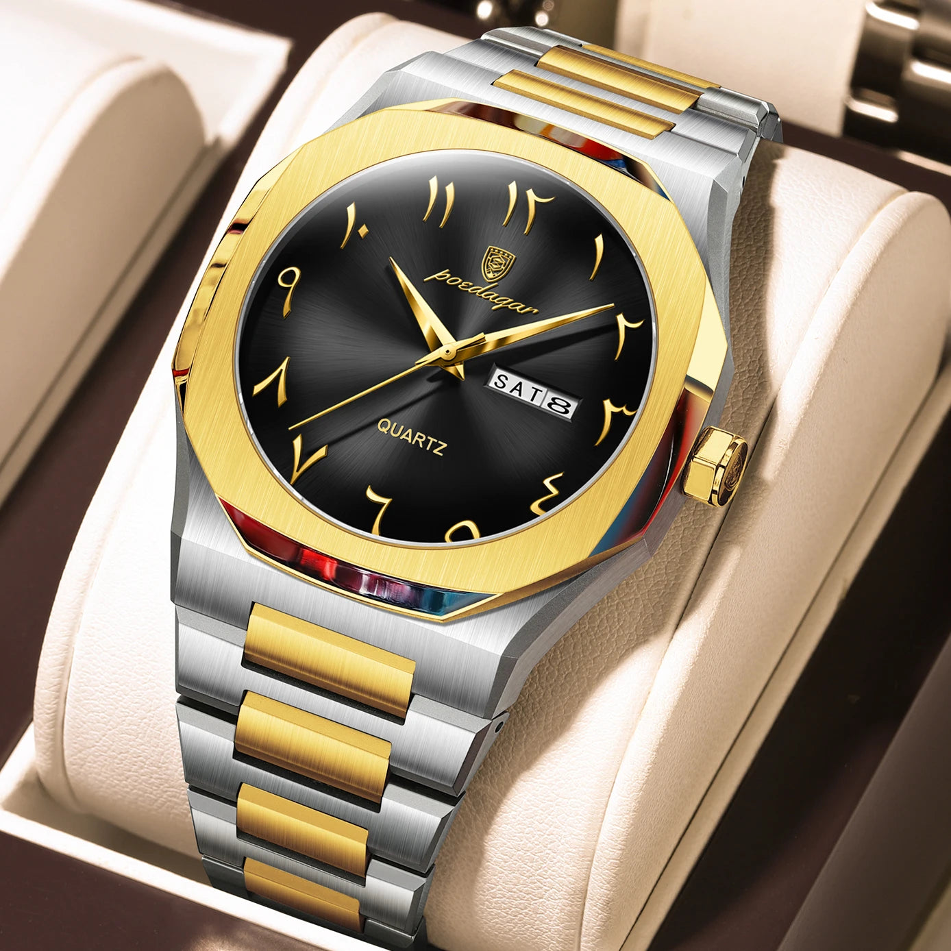 Luxury Week Calendar Man Wristwatch