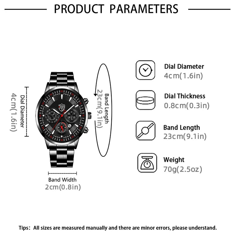 Man Business Casual Quartz Watch