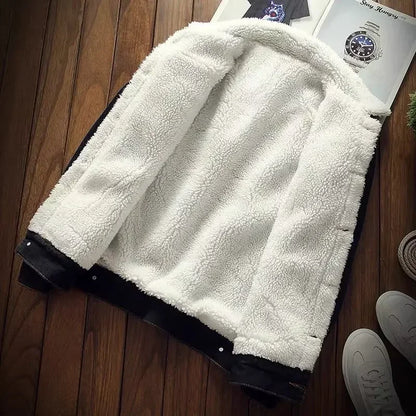 Winter Fleece-lined Denim Jacket