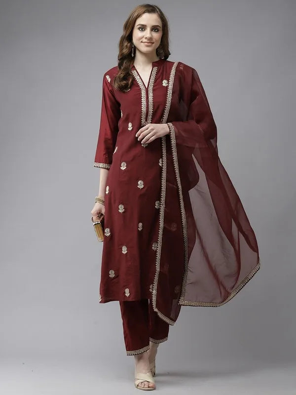 women's silk cotton 3-piece Suit
