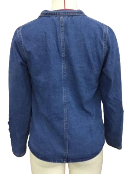 Vintage Button Denim Jacket for Women