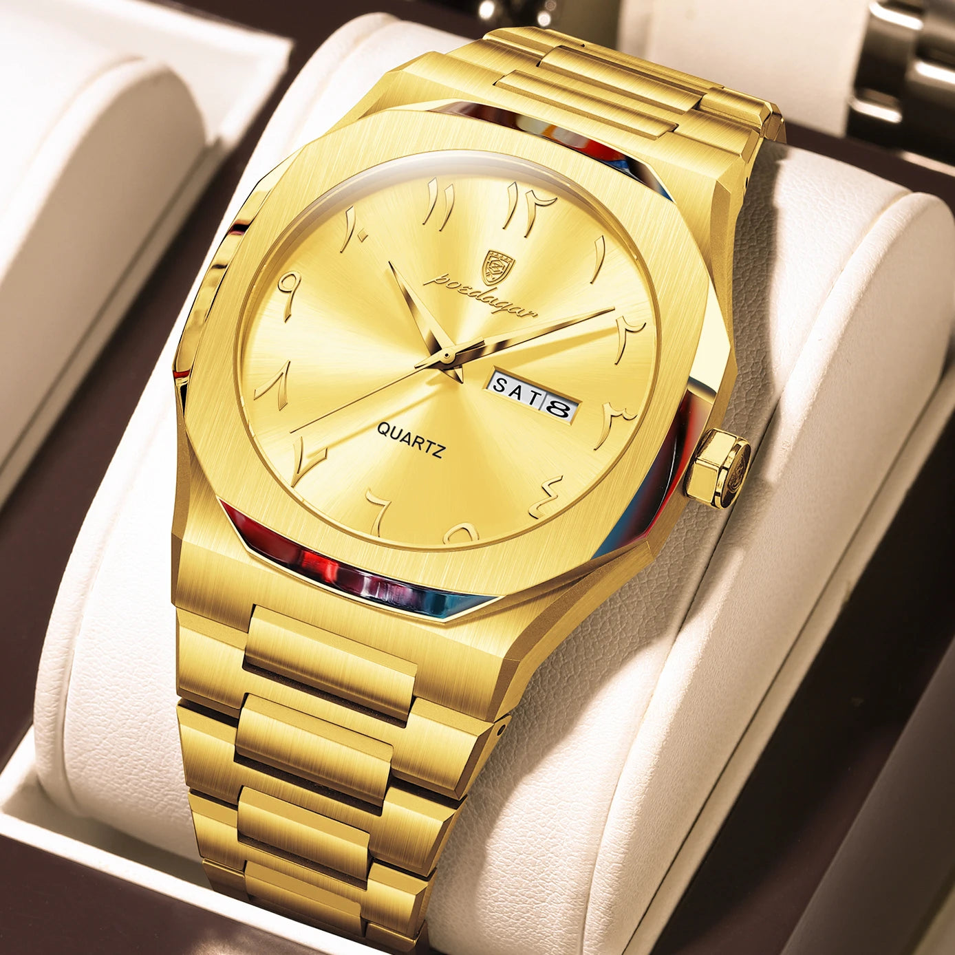 Luxury Week Calendar Man Wristwatch