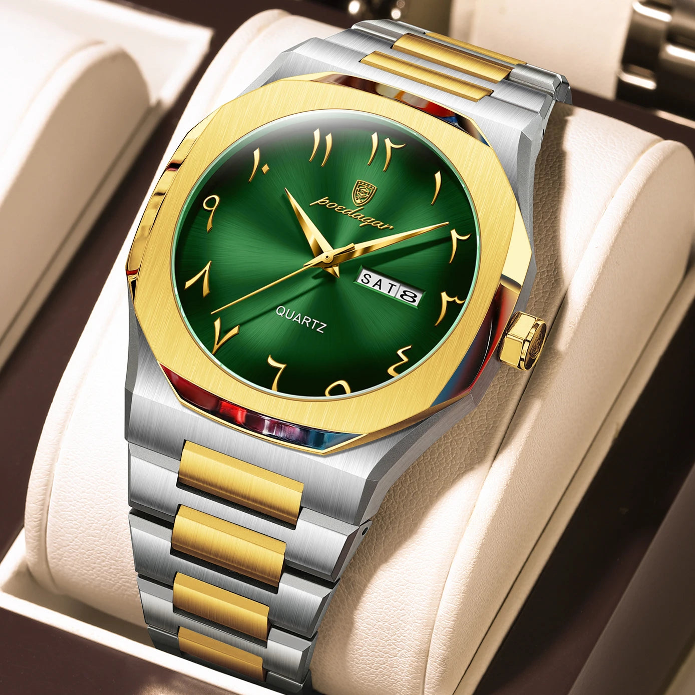 Luxury Week Calendar Man Wristwatch