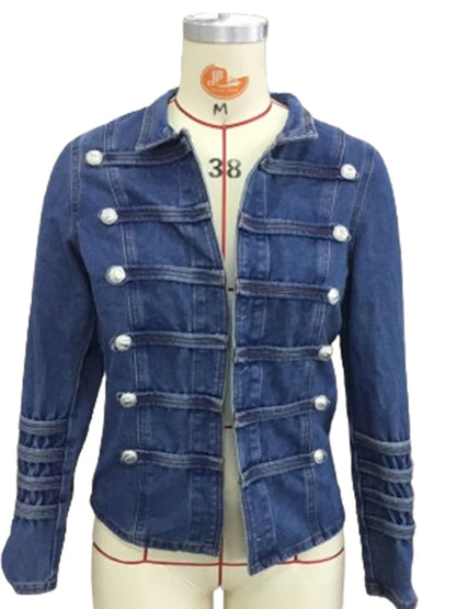 Vintage Button Denim Jacket for Women