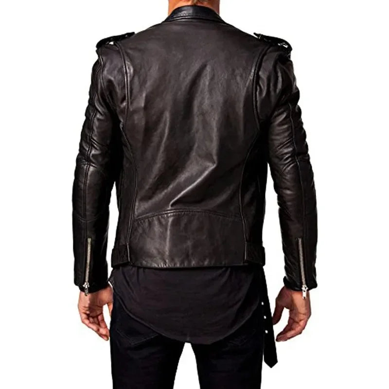 Imitation Lambskin Leather Jacket