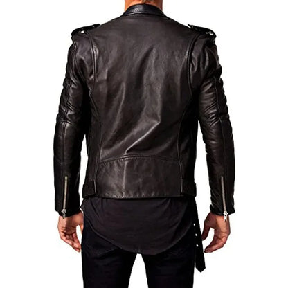 Imitation Lambskin Leather Jacket
